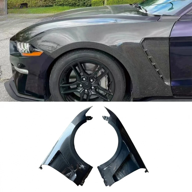 Hot Selling Vented Carbon Fiber Front Mudguards Fit Mustang 2015-2017 Upgrade Car Accessories view 4