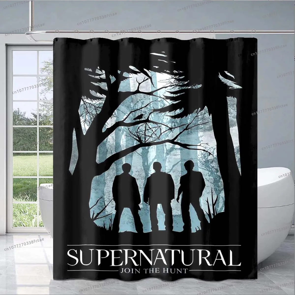 Supernatural 3D Shower Curtain Science Fiction Movie Exquisite Shower Curtain Adult Children's Bathroom Fashion Decoration Gift