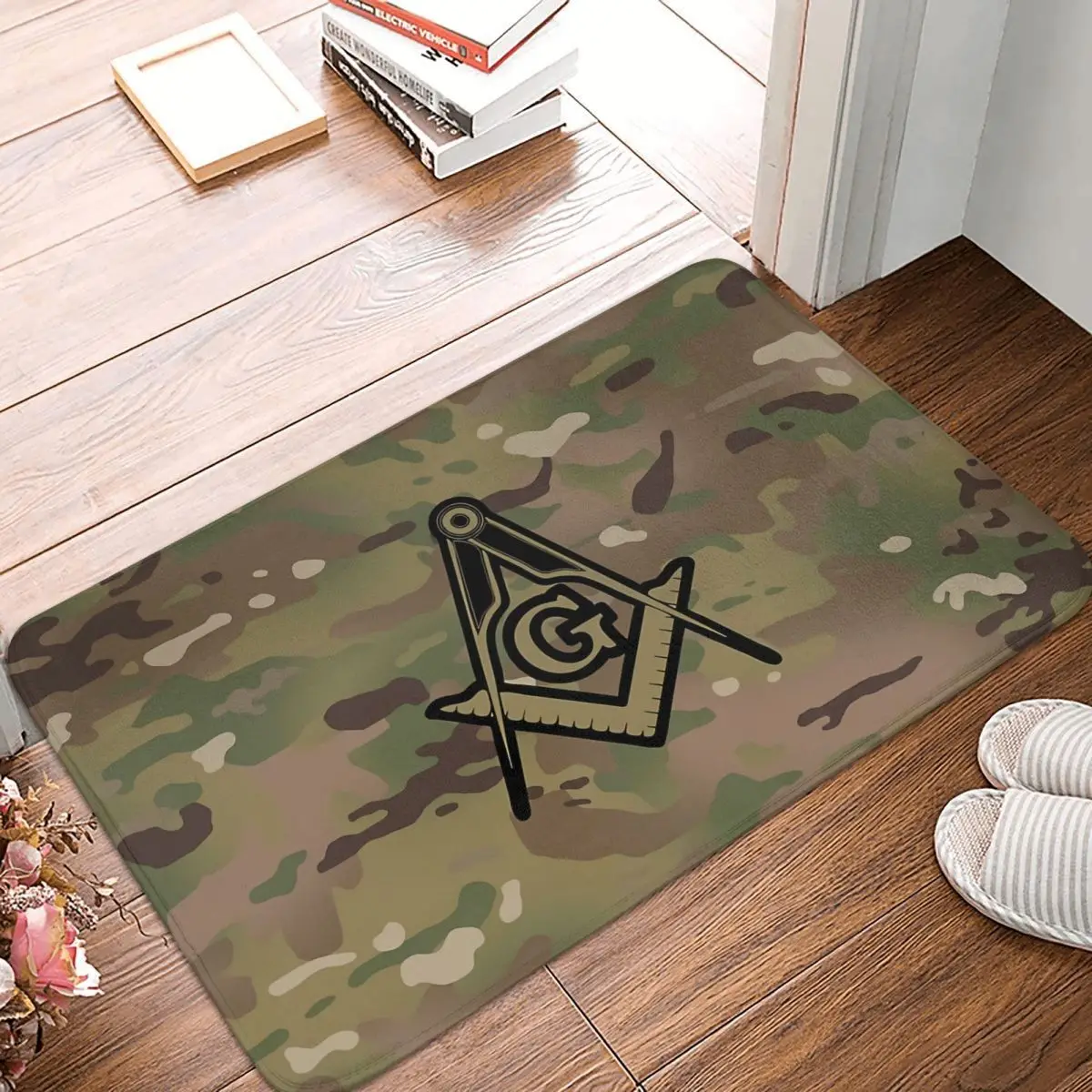 Military Bathroom Non-Slip Carpet Freemason Living Room Mat Welcome Doormat Floor Decor Rug