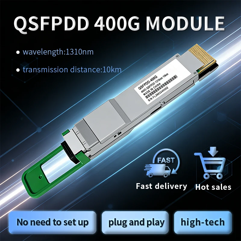 400G QSFP-DD Transceiver 1310nm10km  Optical Transceiver Module Compatible with Cisco Juniper Mellanox