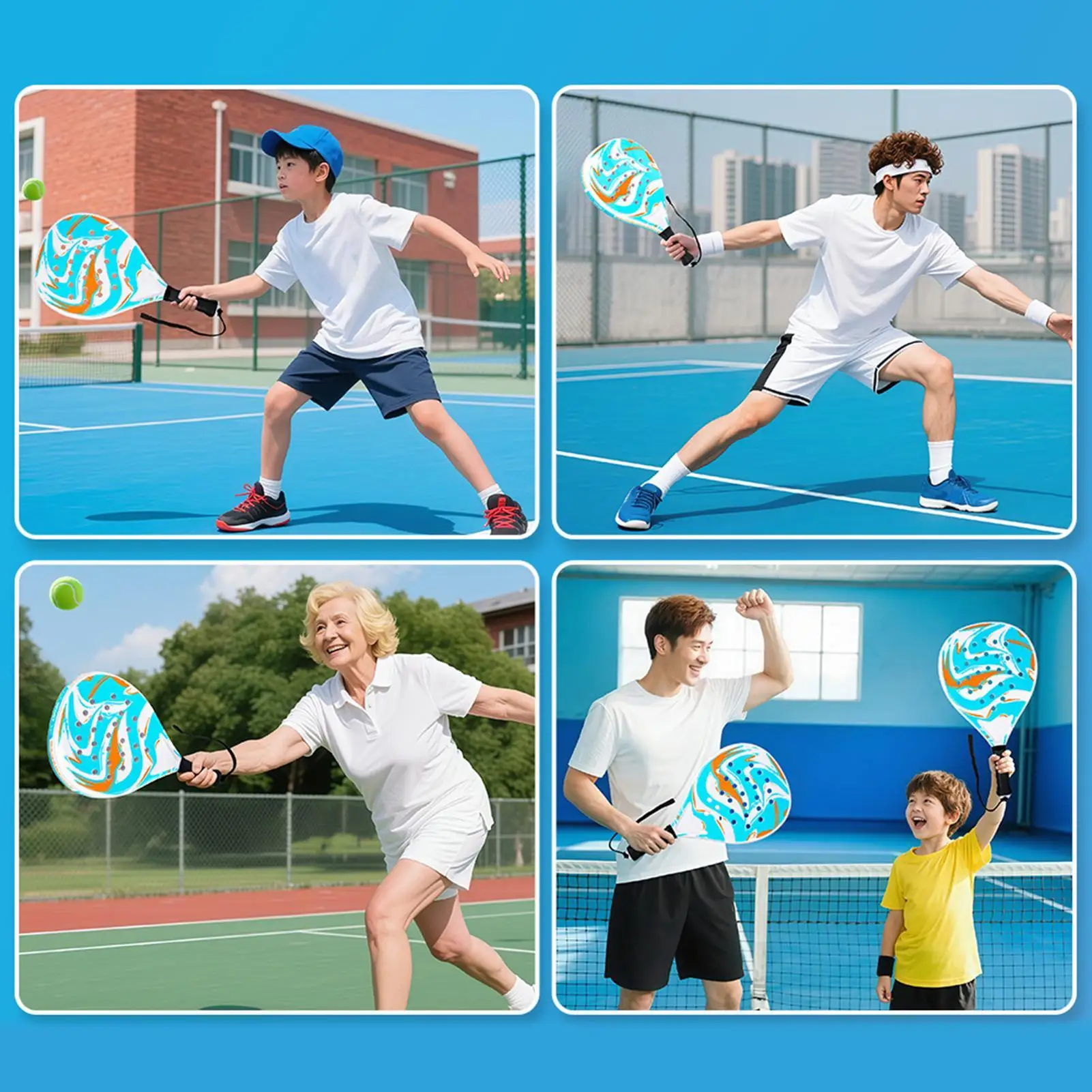 

Kids Pickleball Paddle Lightweight Carbon Fiber Paddle Outdoor Pickleball For Women Kids Adults Sports Games Practice Park