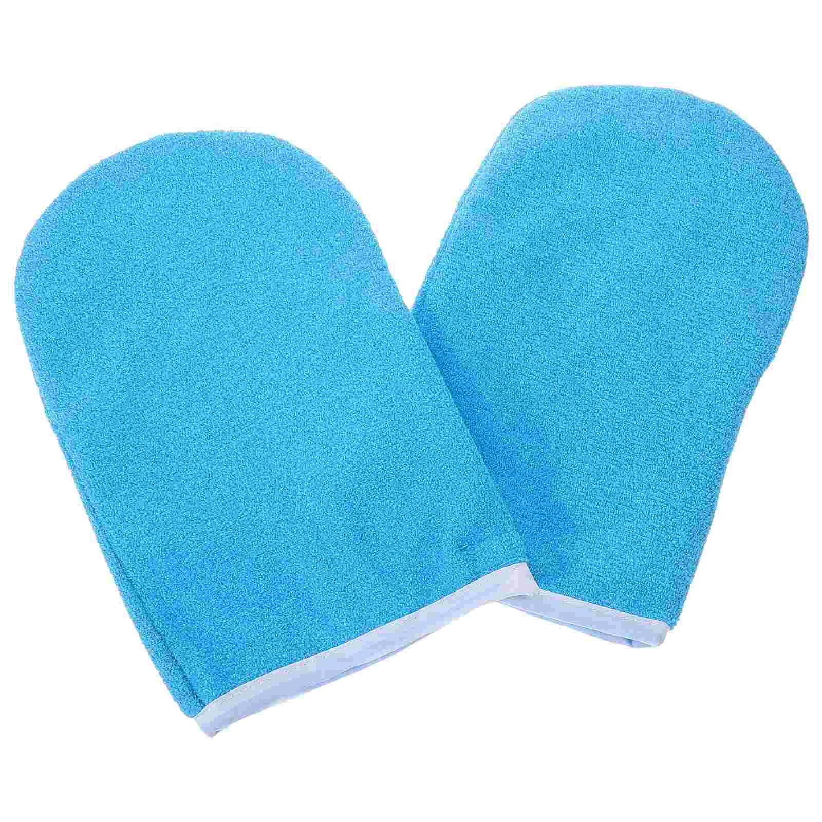 Paraffin Wax Beauty Salon Gloves Covers Cloth Mitts Bath Hand Liners Film for Mask Blue