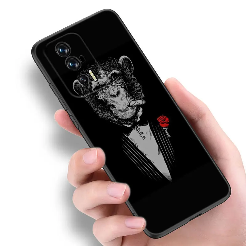 Man Suit Shirt Tie Black Silicone Phone Case For Xiaomi Redmi 7A 8A 9A 10A 11A 9C 10C 12C 13C 11 Prime A1 A2 + 12 4G Note 9T 12R