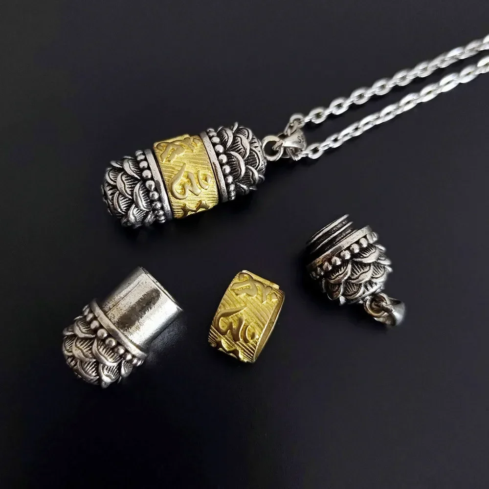 9 styles Openable Necklace Pendant Cylindrical Mini Jar Locket Vintage Memorial Jewelry