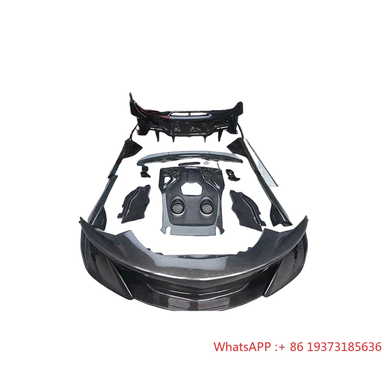 For McLaren 540C 570S Upgrade 600LT Style Carbon Fibre Body Kit Front Bumper Rear Bumper Side Skirt Spoiler Bonnet Exhaust Pipe