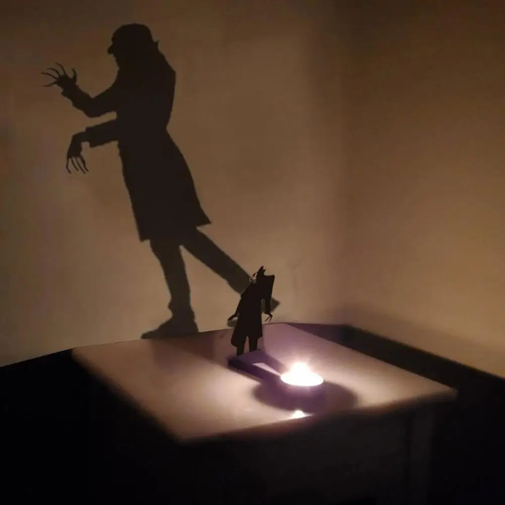 14cm Halloween Candle Holder Horror Metal Tealight Holder Shadow Caster Candlestick Table Statue For Halloween Party Home Decor