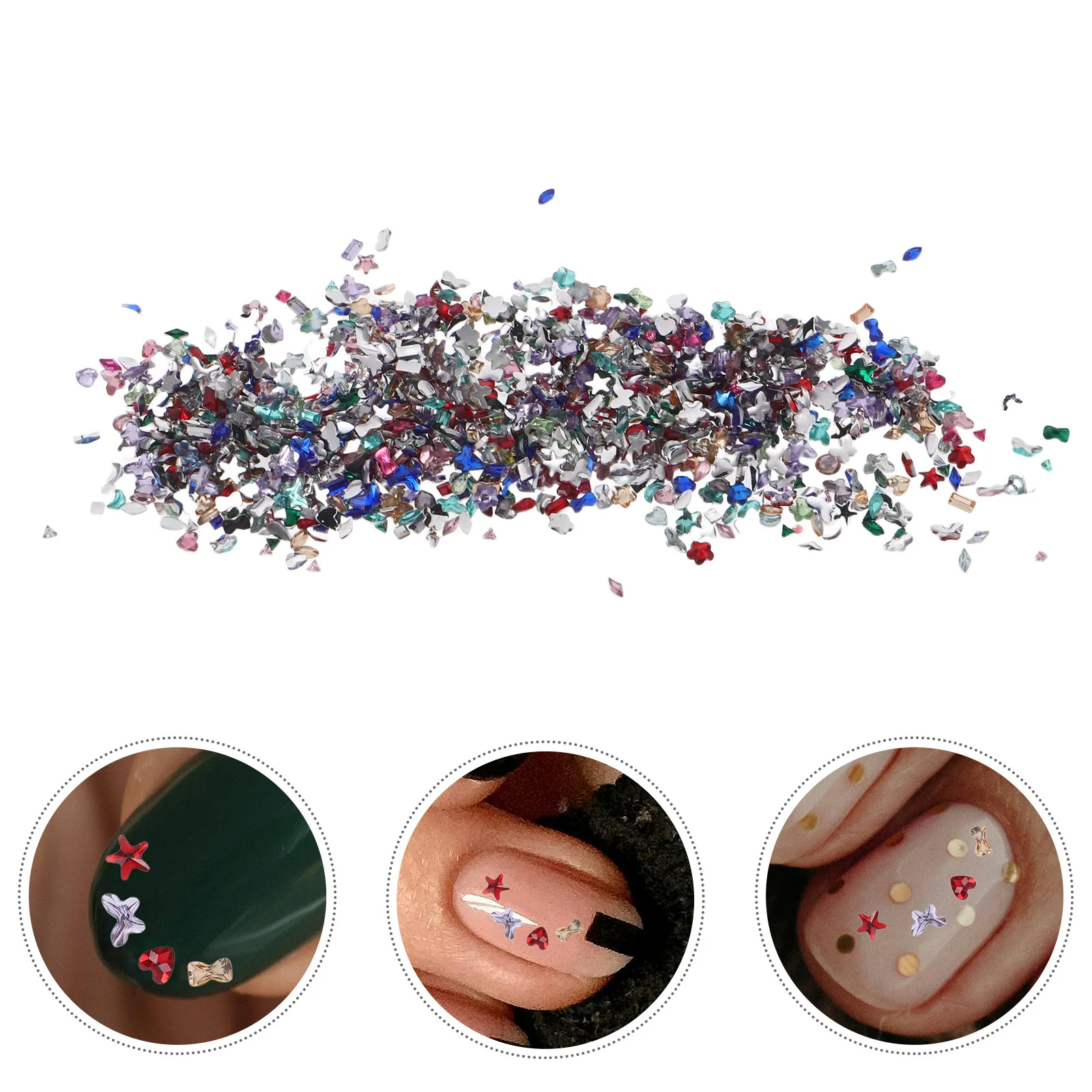 

2000Pcs Mini Colorful Flatback Nail Rhinestones Small Nail Art Decoration Craft Supplies Mini Rhinestones Gems