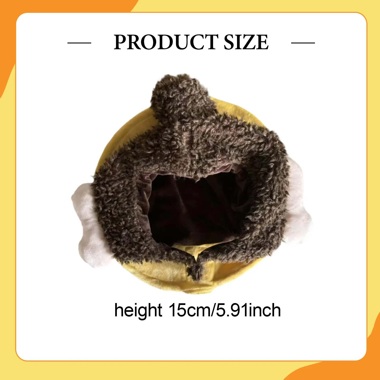 

Buddha Head Cosplay Plush Hat Moving Ears Unique Costume Party Headgear for Adults Kids Photo Decoration
