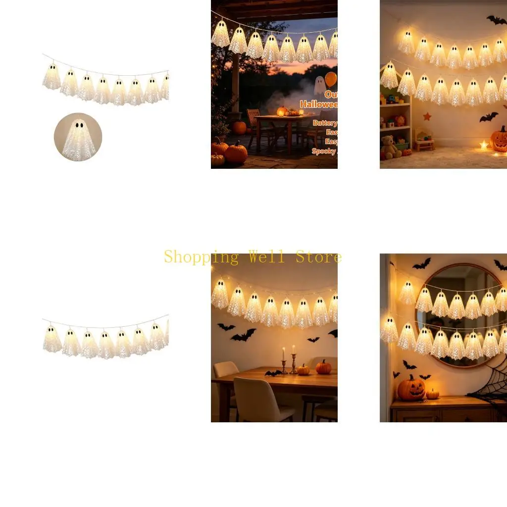 KX4B Spirit Figure Lights for Halloween Curtains, Railings and Photos