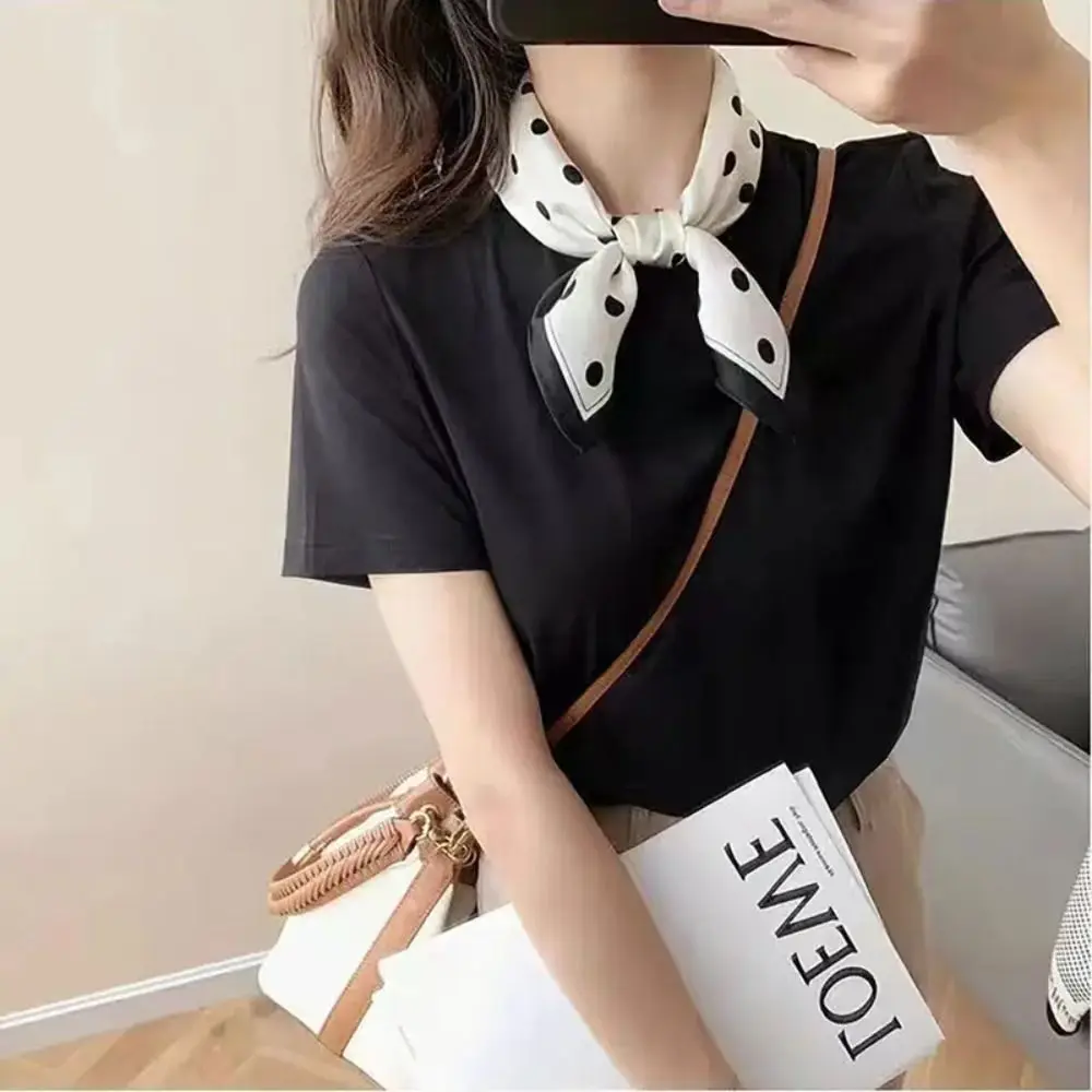 Gifts 70X70CM Women's Printed Square Scarf Shawls Scarves Multifunctional Imitation Silk Scarfs Wrap Satin High Quality Headband