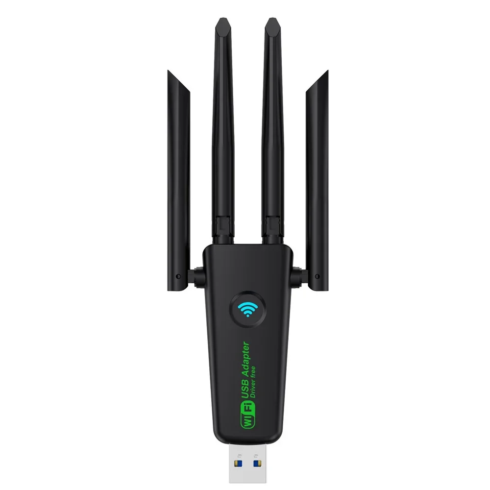 1300Mbps WiFi USB Adapter Dual Band 2.4G/5Ghz Wi-Fi Dongle USB3.0 ความเร็วสูง 802.11AC 4 เสาอากาศตัวรับสัญญาณไร้สายไดร์เวอร์ฟรี