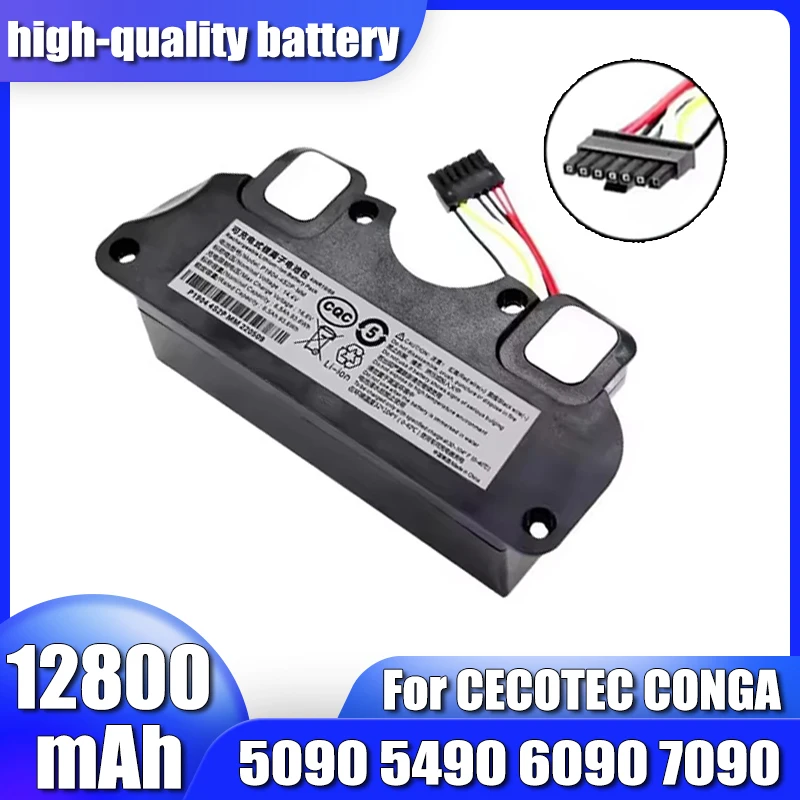 For CECOTEC CONGA 5090 5490 6090 7090 robot vacuum cleaner battery pack replacement, longer range and more efficient
