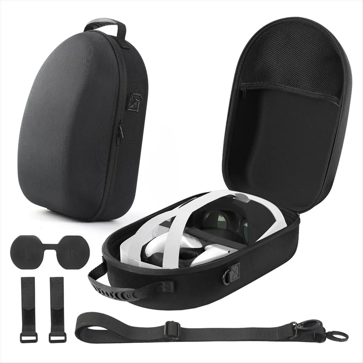 【BUY NOW】For Meta Quest 3 Portable VR Glasses Storage Bag Shockproof EVA Hard Shell Travel Carrying Case Gray
