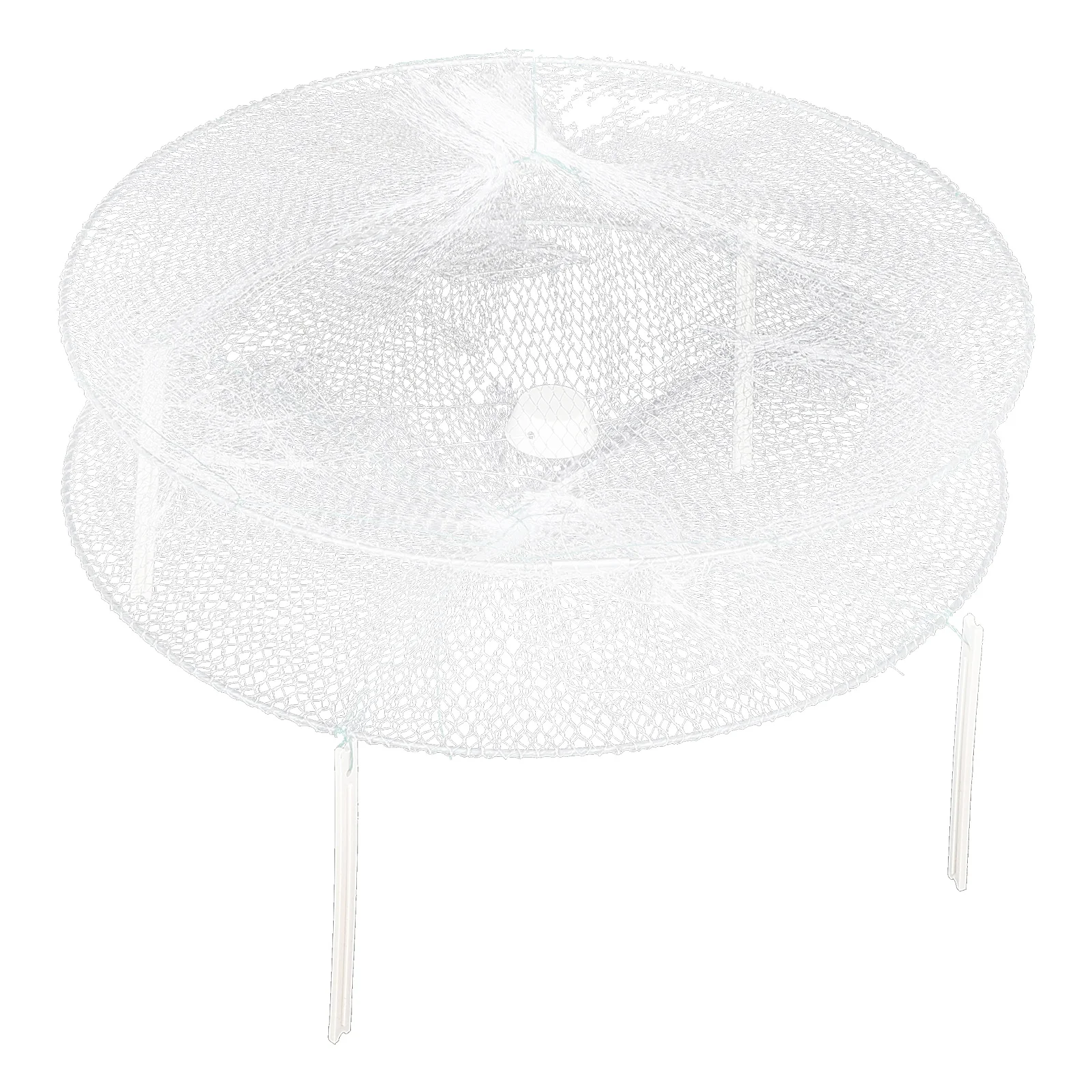 

Portable Fishing Round Replacement Mesh Nylon Stainless Steel Outdoor Strong Durable Fish Friendly Shrimp Net Crab Trap For Blue