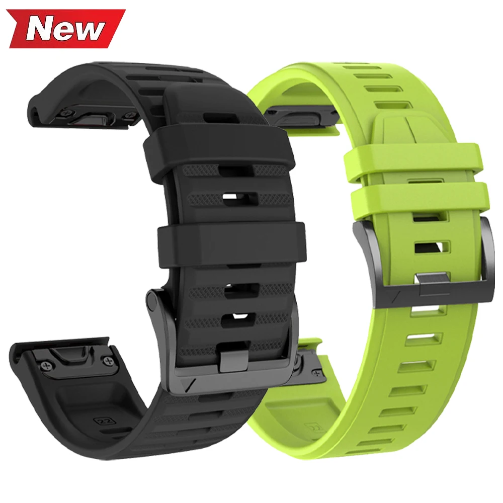 QuickFit 22mm 26mm Silicone Strap for Garmin Fenix 8 7X 7 Solar/6X 6 Pro 5 5X Plus 3HR/Epix Watchband Bracelet 1:1 Official Band