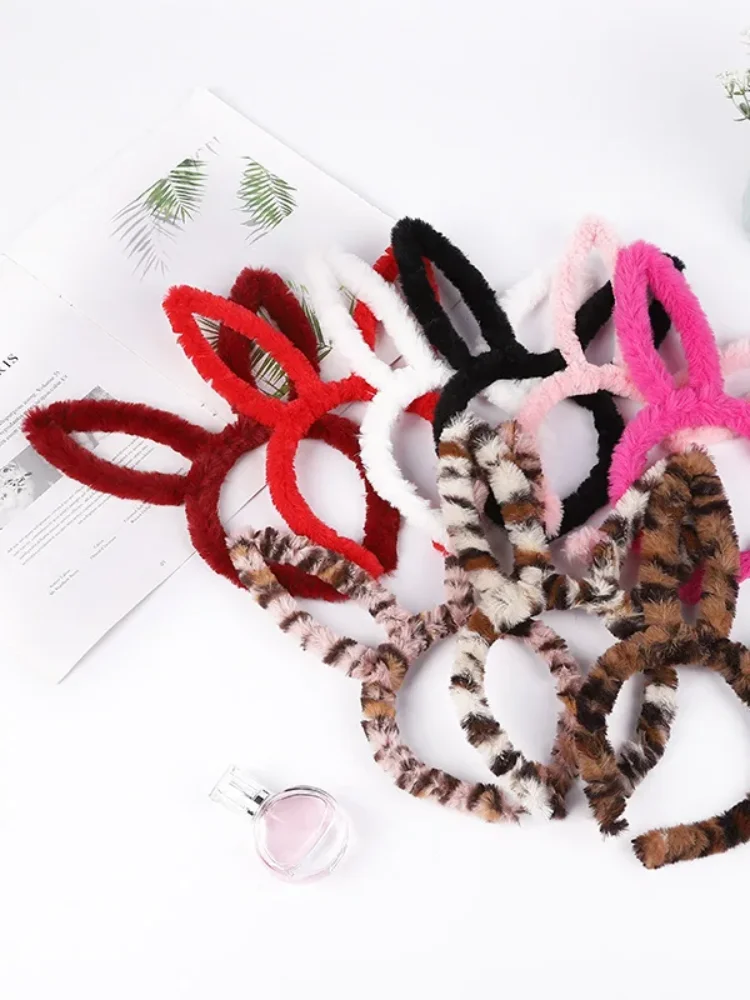 Nowe pluszowe dzieci dziewczyny dla dorosłych Bunny opaska na uszy Fancy Dress kostium wieczór panieński królik ucha opaski do włosów akcesoria nakrycia głowy — zdjęcie 2