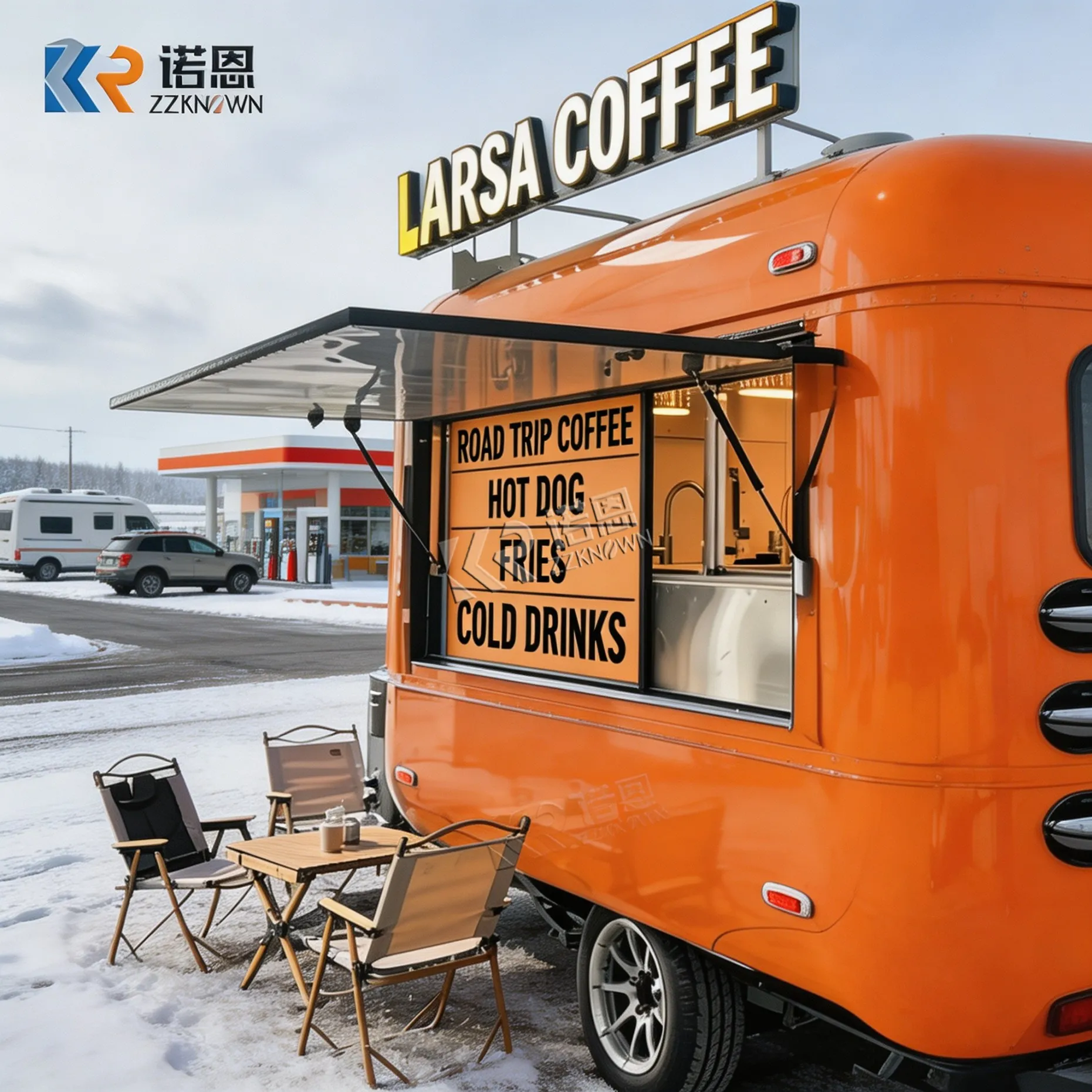 Custom Stainless Steel Catering Food Trailer Coffee Bar Frozen Dessert Hot Dog Cart Street Food Truck With Full Kitchen
