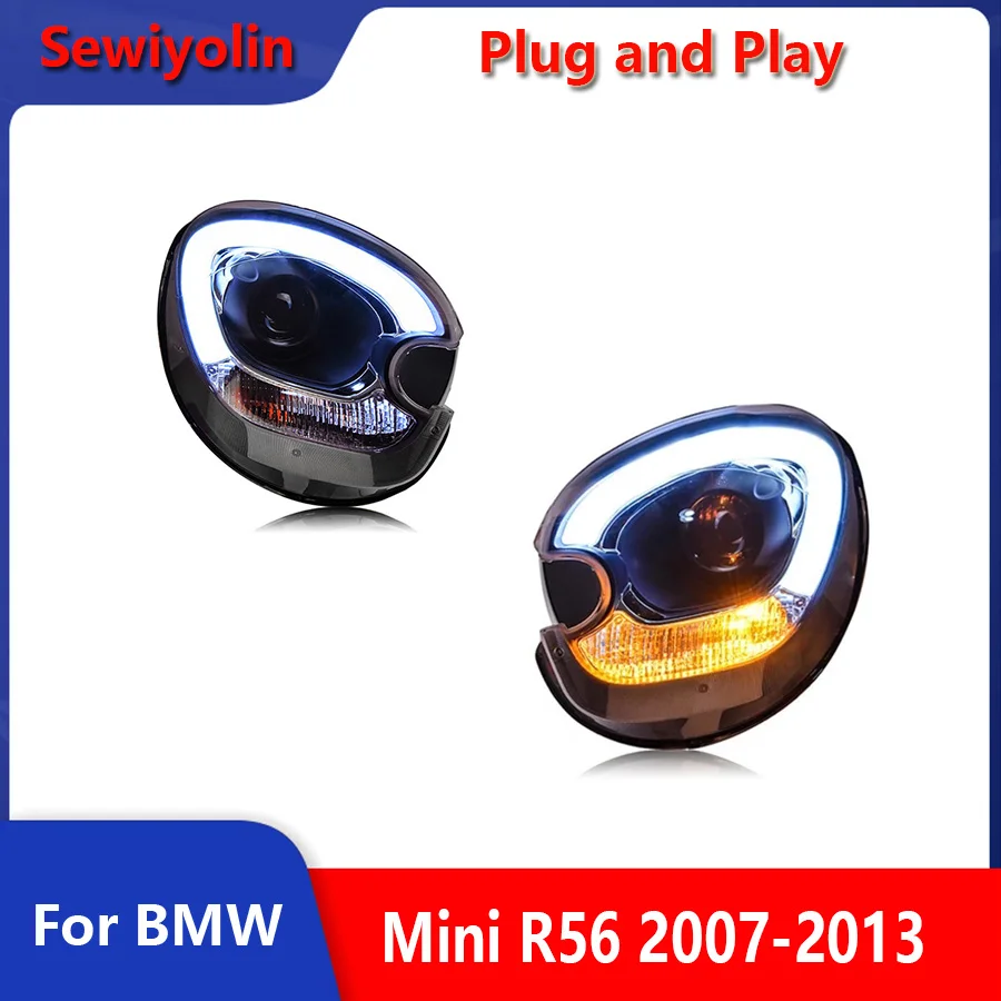 

Car Accessories Auto Headlights led For BMW Mini R56 2007-2013 DRL Fog Brake Lamp Assembly Tuning Lights Plug And Play