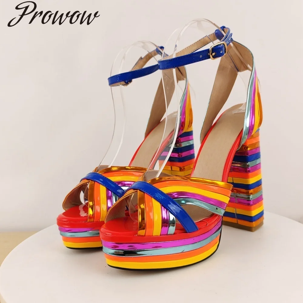 

Сандалии на высоком каблуке и платформе с цветными блоками, женская обувь Zapatos Mujer