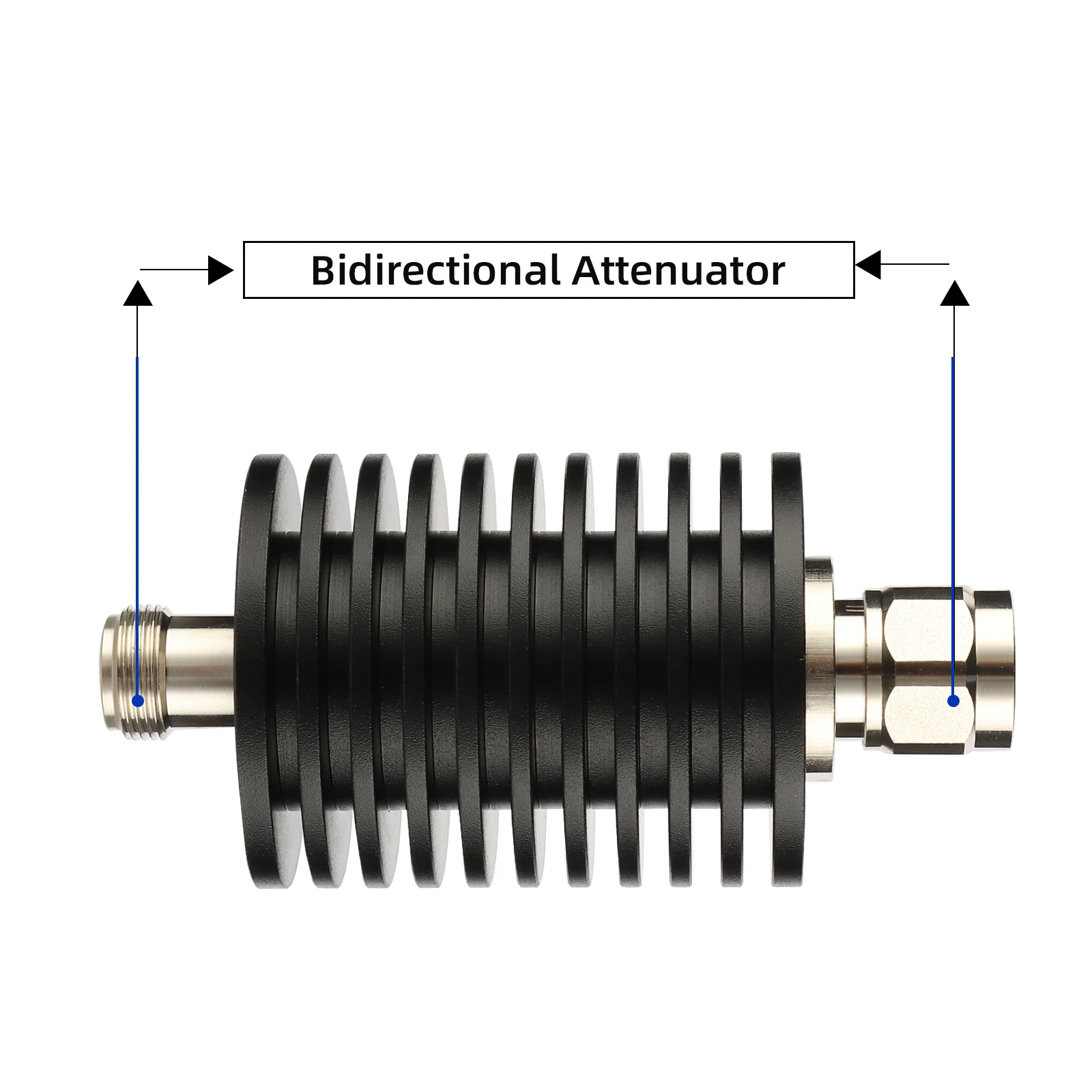BECEN 50Watt N-JK RF coaxial fixed attenuator, DC-3Ghz,50 ohm,1db,2db,3db,5db,6db,10db,15db,20db,30db,40db,50db