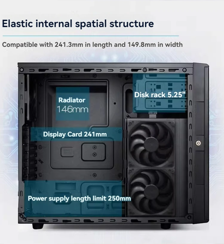 CS380 Hard Disk Menara 8-disk depan Nas Host Chassis SAS SATA dapat diisi ulang