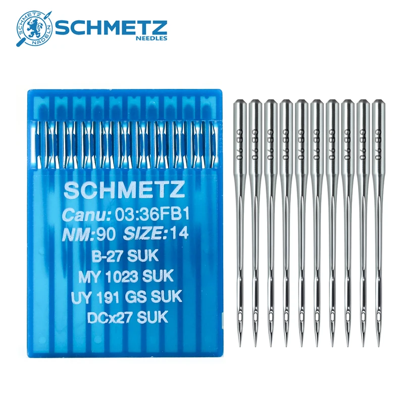 100 agujas DCX27 SCHMETZ para máquinas de coser industriales overlock 81X1, B27, MY 1023, UY191