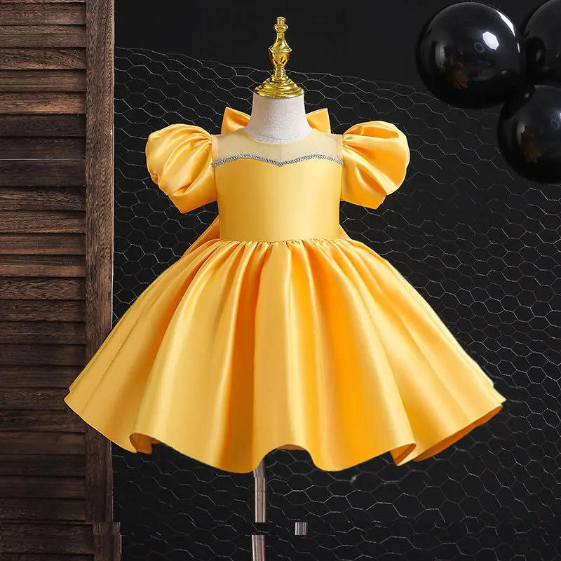 Flower Girl Dress Princess Party Elegant Ball Gown Tutu Dresses Children Kids Elegant Baby Christmas Children Clothing for 1-12y