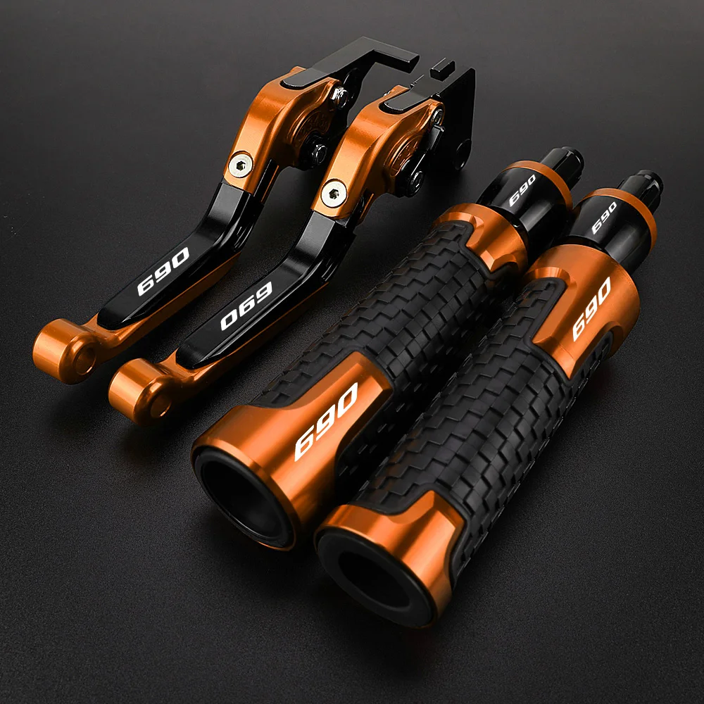 

DUKE 690 2011 Motorcycle CNC Brake Clutch Lever 2008 Handle Grips Handlebar Aluminum For DUKE690 2008-2011 2010 2009 Accessories