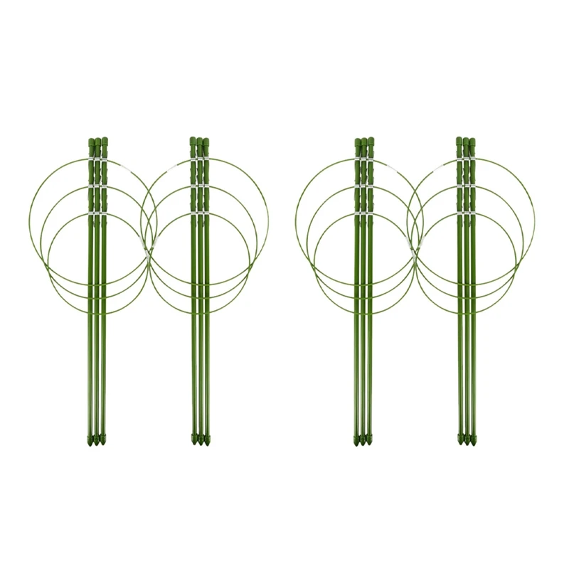 4 Pack Plant Support Cage Metal Rust Resistant Garden Plant Support Ring Plant Stake Plant Support