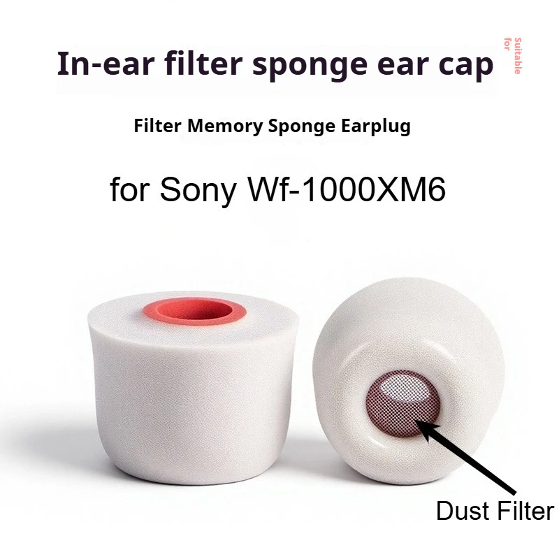 Ponteiras de Espuma de Memória para Sony WF-1000XM6, Filtros de Poeira, Protetores Auriculares, Ponteiras de Esponja para Fone de Ouvido Bluetooth Intra-auricular Sony WF-1000XM5