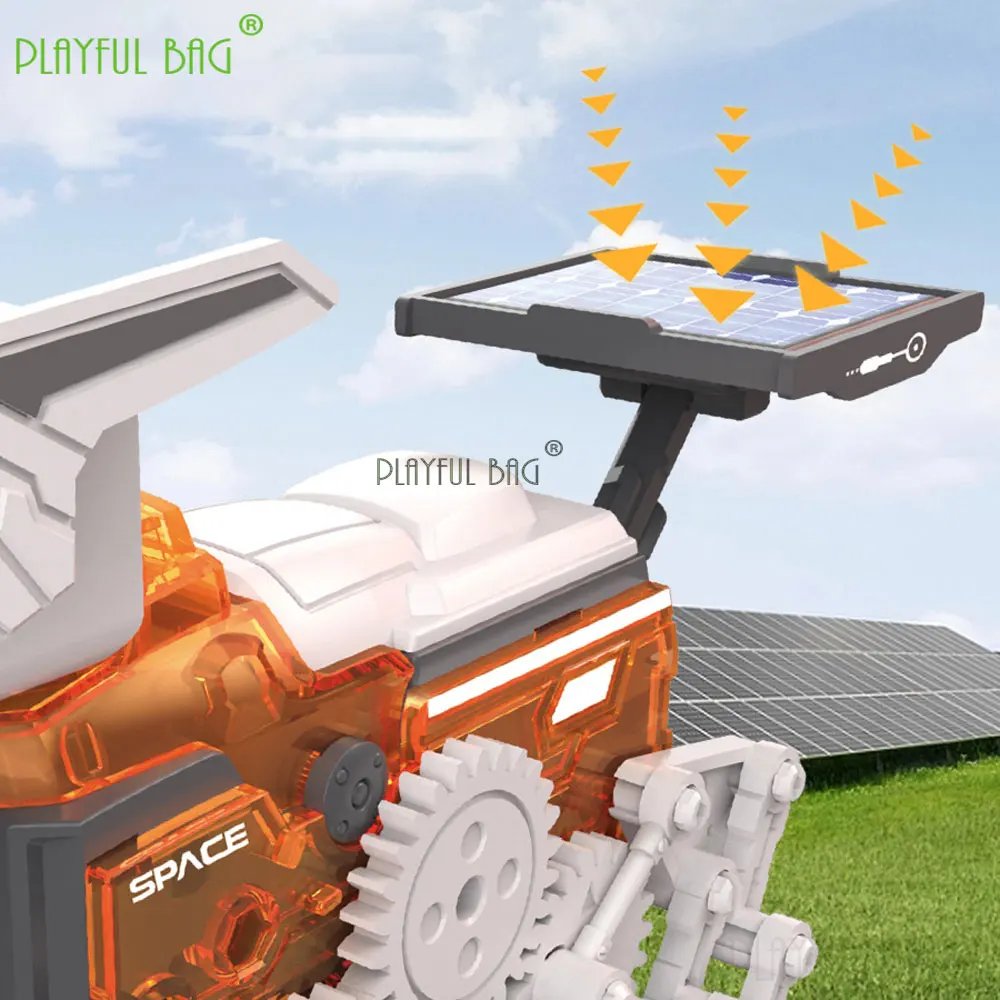 Kit de cachorro robótico movido a energia solar, veículo de exploração, montagem artesanal, brinquedo científico, engraçado, presentes de natal para crianças vg229