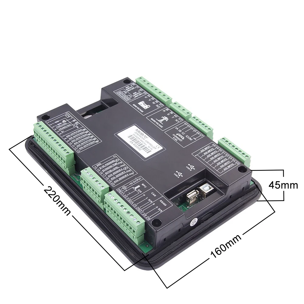 DC92D DC92DR MKII AMF Diesel Generator Controller Module Auto start Gasoline Genset RS485 CAN Interface PC Monitoring LCD DC90D