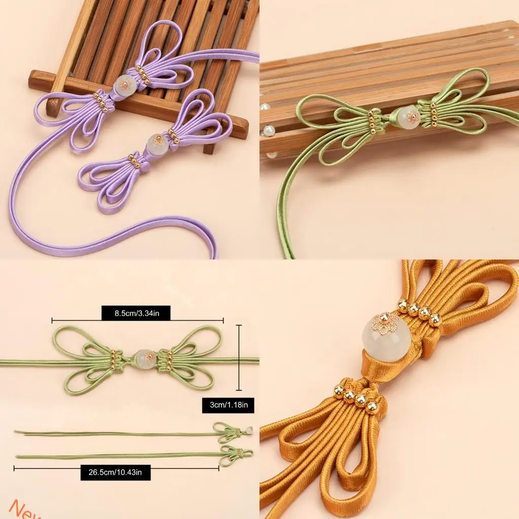 

6Pcs Elegant Qipao Fastening Buttons Reinforced Metal Base And Crystal Clear Resin Embellishments For Tailoring LXAD