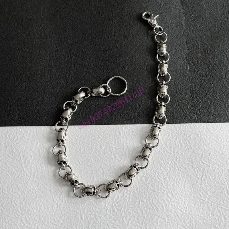 Heavy Skull Wallet Chain Ethnic Biker Punk Jean Chain Cool Skull Punk Trouser Chain For Bike Jean Gothic Rock Jewelry M76B