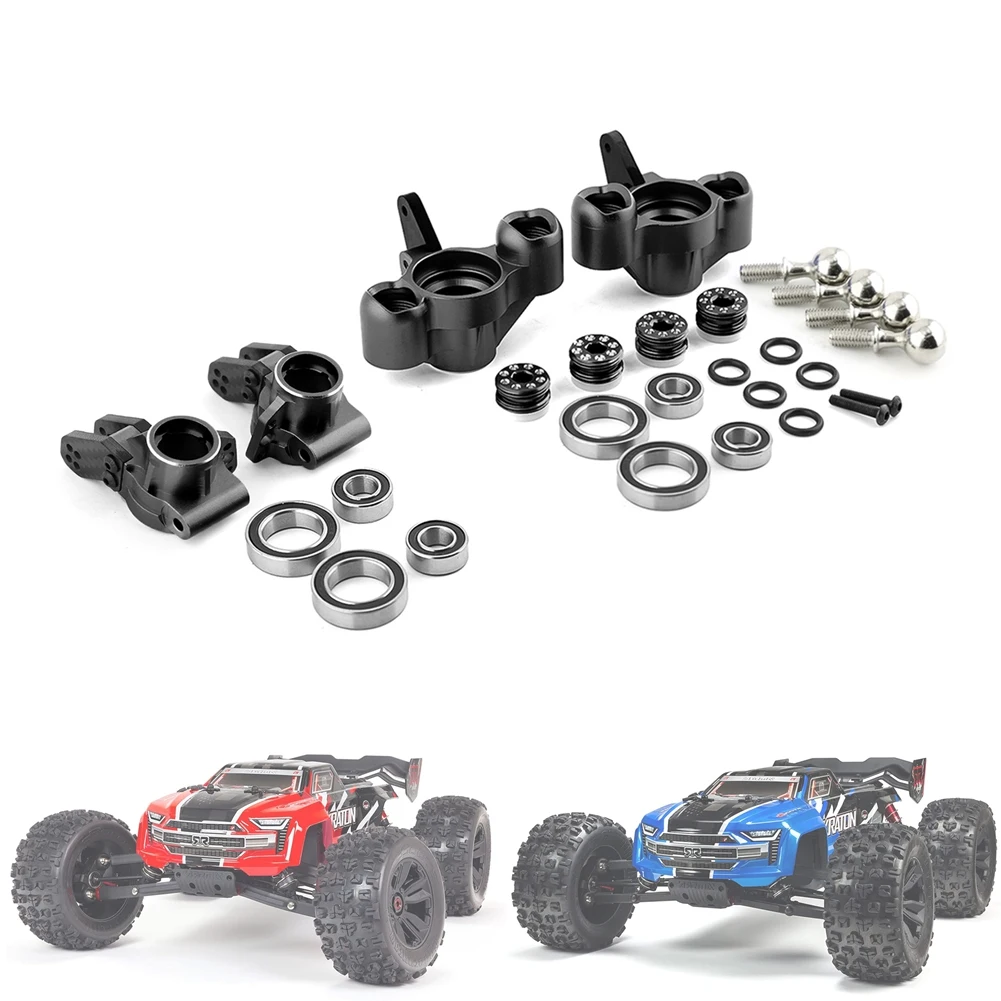 FBIL-Metal Front Steering Knuckle Rear Hub Carrier For 1/8 Arrma KRATON Outcast BLX 6S V5 ,2