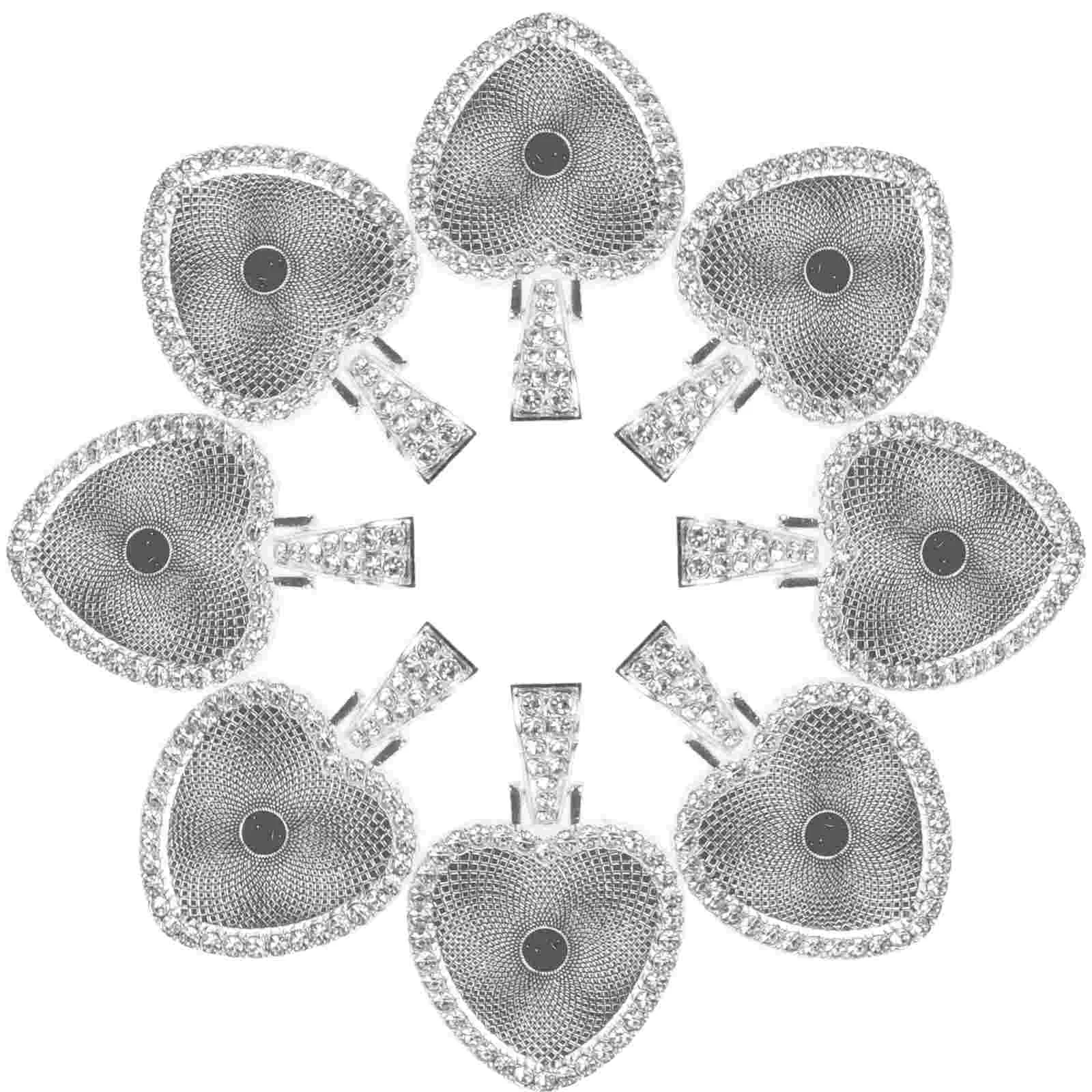 

12pcs Heart Shape Bezel Trays for Jewelry Making Sublimation Rhinestone Pendant Photo Lockets Valentine Gifts