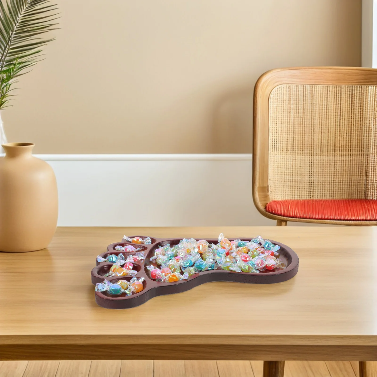 

Large Walnut Wood Serving Platter Fruit Tray For Parties Cheese Crackers Desserts Appetizers Snack Dried Fruit Charcuterie Board