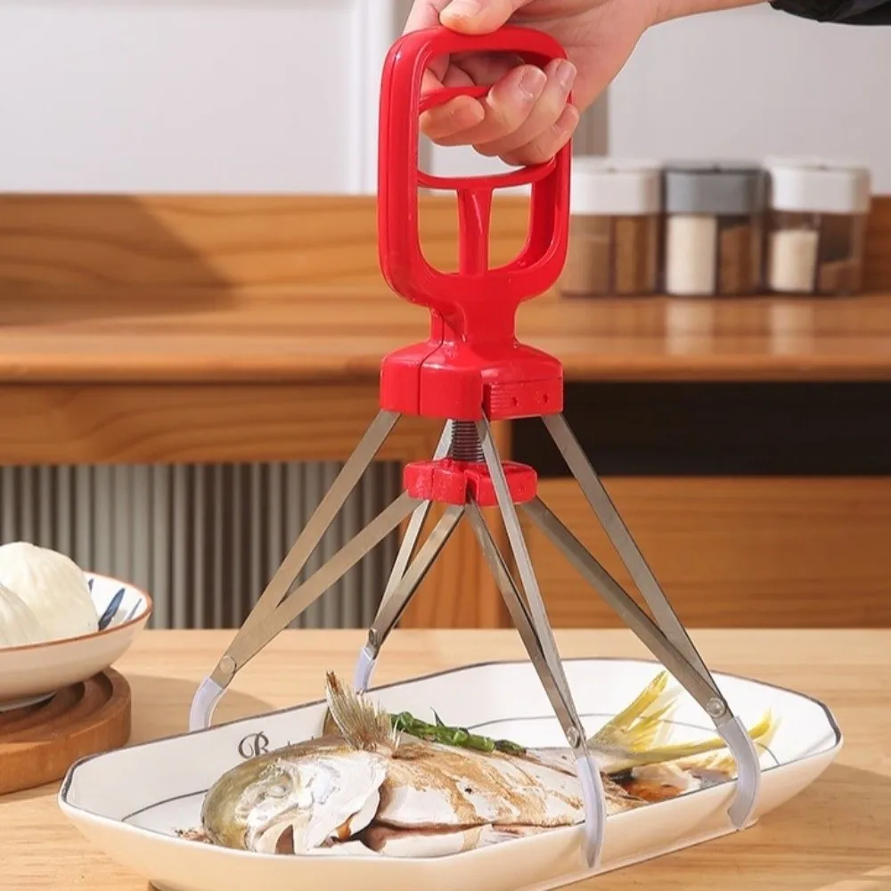 

Bowl Holder Stainless Steel Hot Dish Clip Non-Slip Heat-Resistant Pot Gripper Sturdy Heavy-Duty Anti-Scald Clip Household