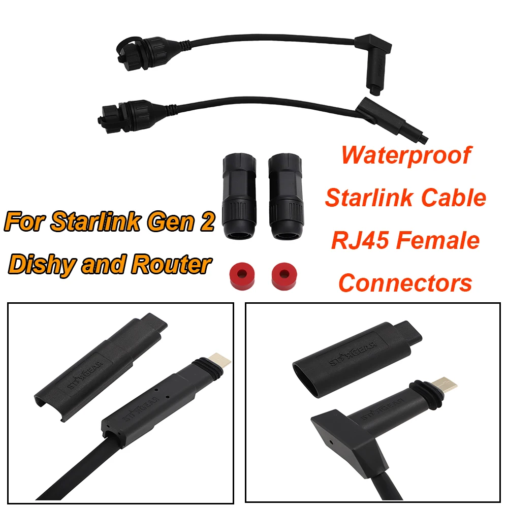 

1 Pc Waterproof Starlink Cable RJ45 Female Connectors For Starlink Gen 2 Dishy and Router Starlink Accessories