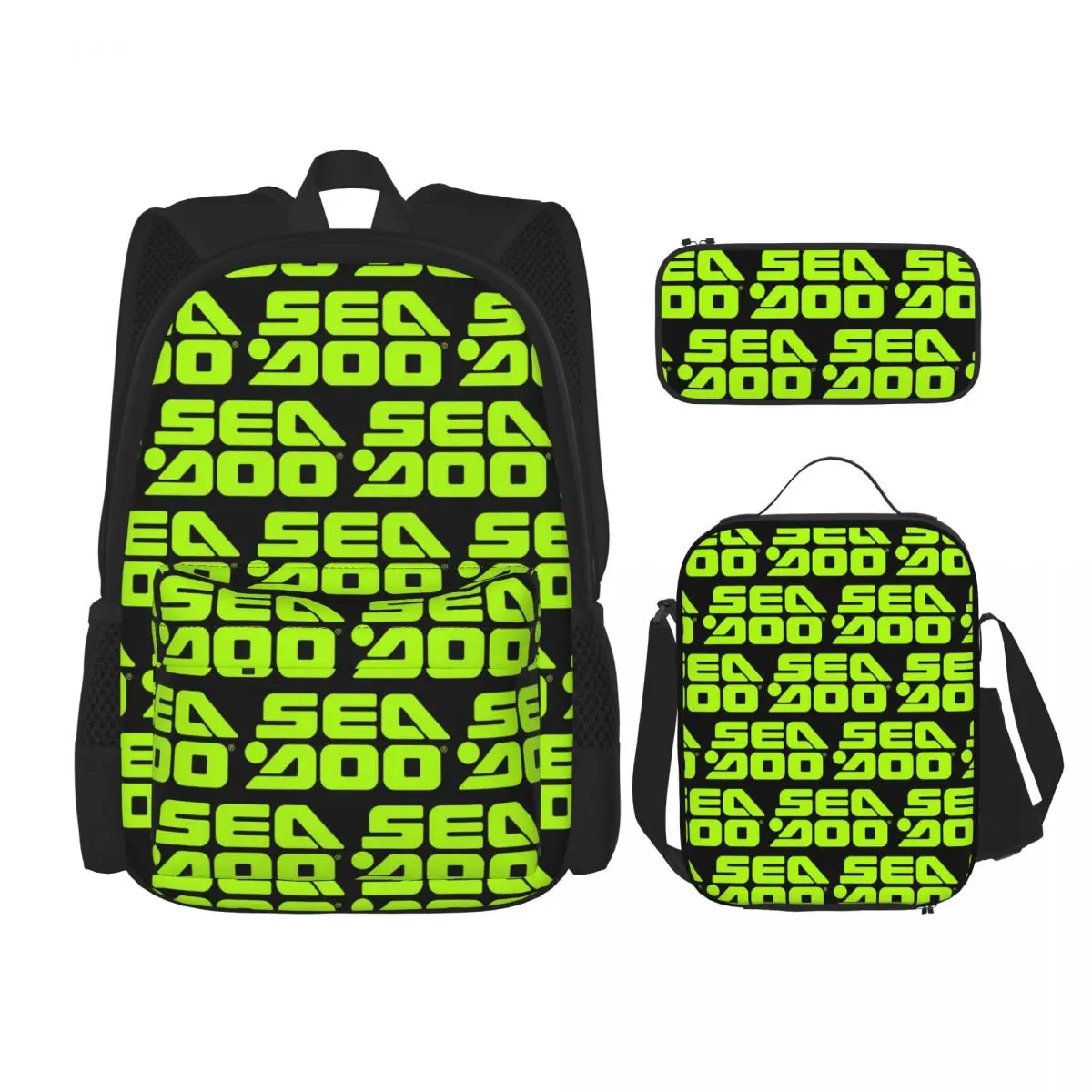 Sea Doo Team Rxt Brt Marine Backpacks Students Bookbag School Bags Rucksack Lunch Bag Pen Bag Three-Piece Set