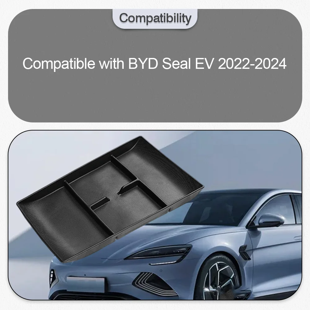 

For BYD Seal EV 2022 2023 2024 Car Central Armrest Lower Layer Storage Box Center Console Armrest Organizer Accessories
