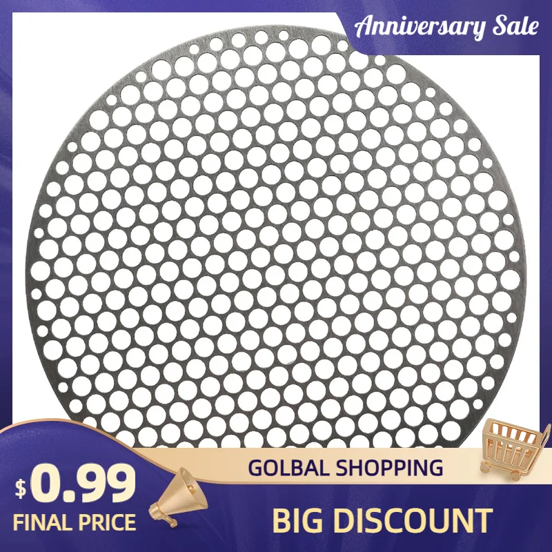 Stainless Steel Barbecue Net Round Metal BBQ Mesh Grate Grid Camping Picnic Food Rack BBQ Grill Kitchen Tool Accessories 18-30cm