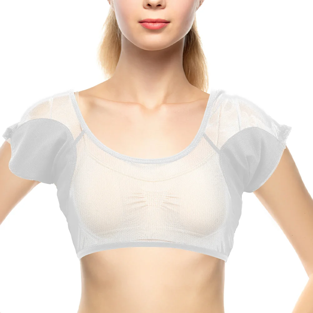 

Breathable Sweat Proof Vest for Women Ladies Girls Anti Sweat Undershirt Mesh Design Lightweight White L Size Comfortable