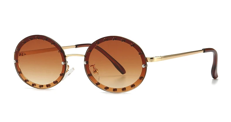 46127 Luxus-Sonnenbrille mit Diamantrahmen, Damenmode, kleine Größe, ovaler Sonnenschutz, Vintage-Schutz, UV400 – Detail 20