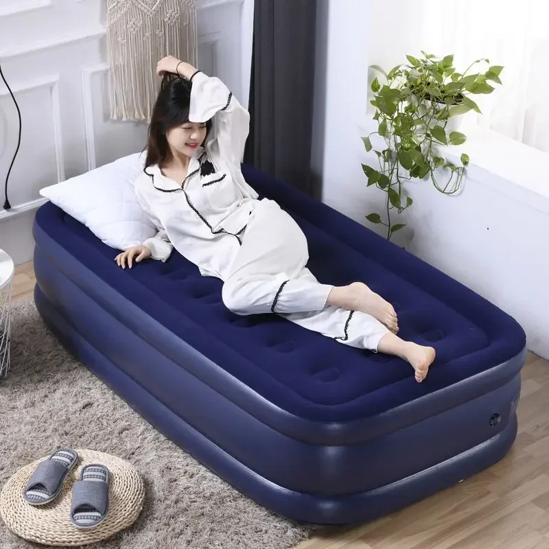 Cama de acampamento inflável para rainha e princesa, cápsula de beleza, cama de viagem, cama de couro, mobília moderna, mobília da suíte