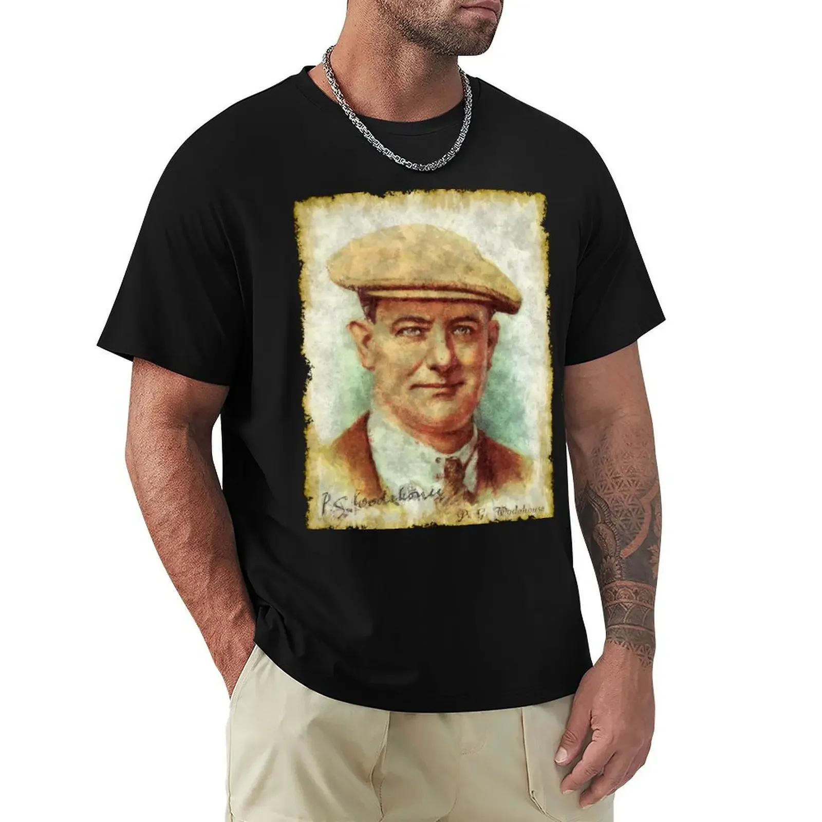 P.G. Wodehouse T-Shirt baggy shirts man t shirt summer clothes oversized mens graphic t-shirts