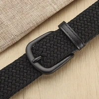 Men's Belt Casual Woven Elastic Belt Outdoor Sports Women's Belt No Need for Punching Climbing Work Belt For Men Women Fashion - Image 3