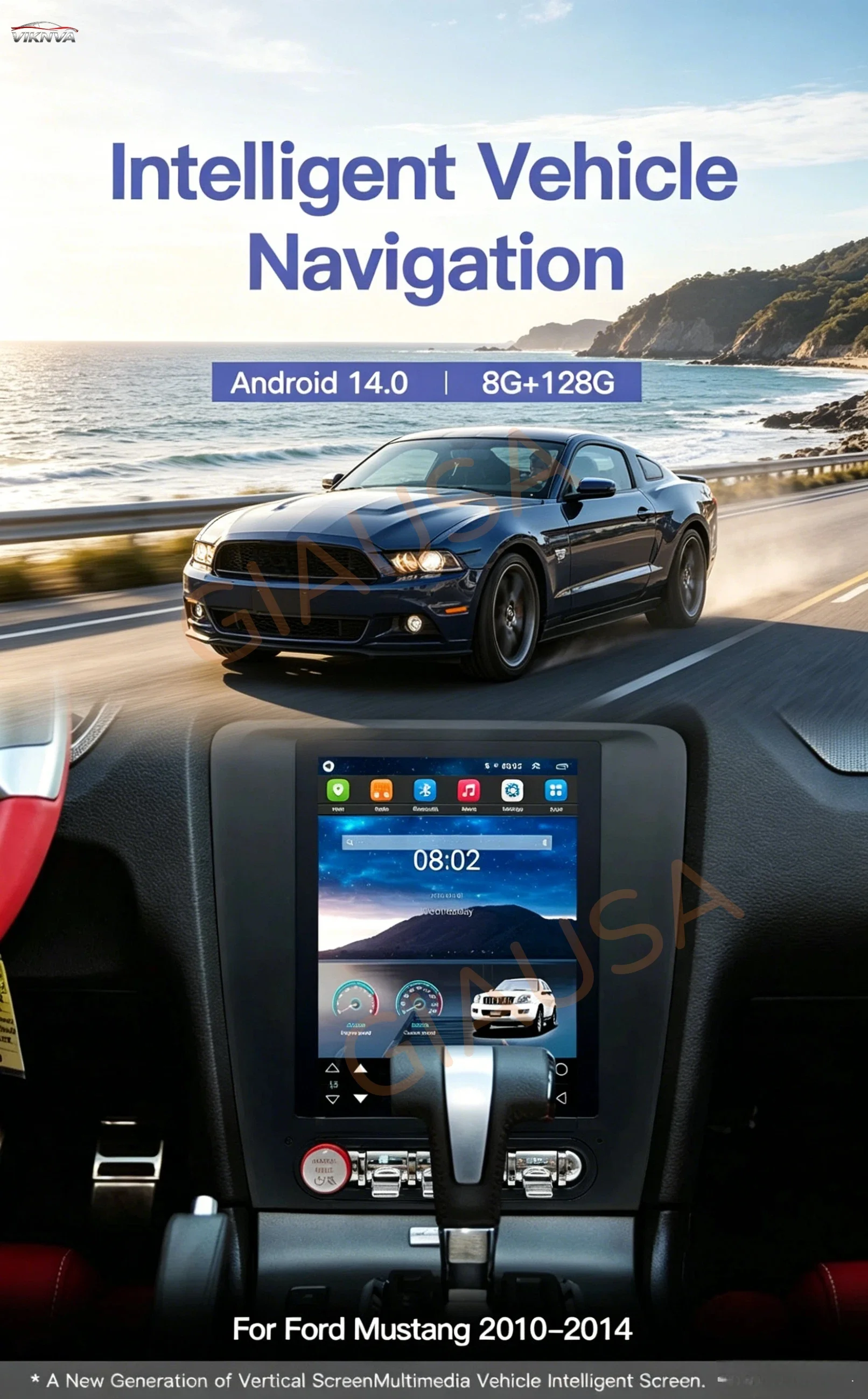 For Ford Mustang GT CS GT500 2005-2014 Car Multimedia GPS Audio Radio Stereo CarPlay 360 Birdview Camera Navigation NAVI