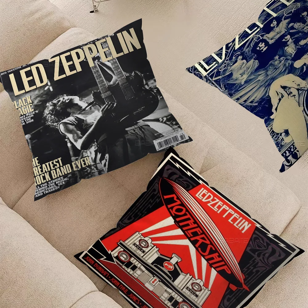 Band L-Led Z-Zeppelin Pillow Anime Pillow Sofa Bed Head Pillow Cover Cushion Cover 45x45 Cm Fashion