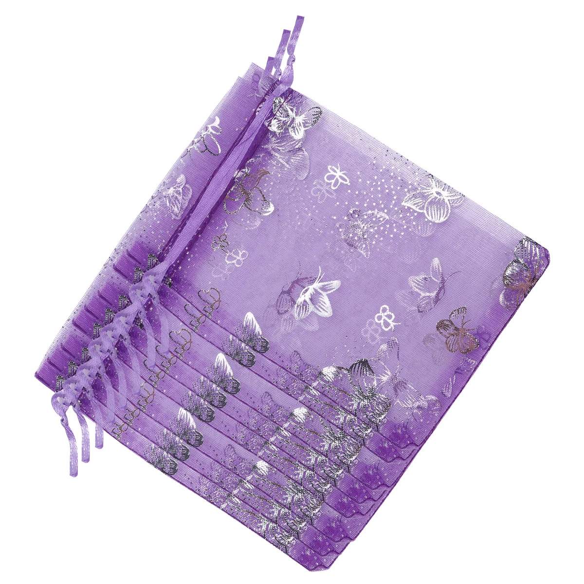 

100Pcs Gift Gauze Drawstring Bags Elegant Jewelry Pouches Party Wedding Festival Candy Storage Drawstring Gift Bags